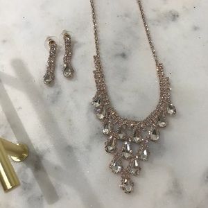 Rose Gold Necklace and Earrings Set🎁